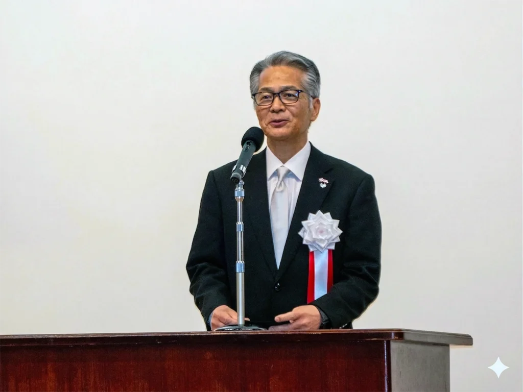 マツダ自動車整備専門学校（神戸）の 山本修弘 校長 のスピーチ。