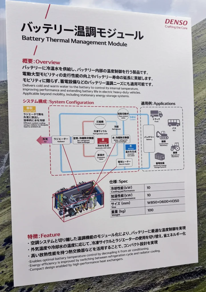 デンソーのバッテリー温調モジュールの紹介