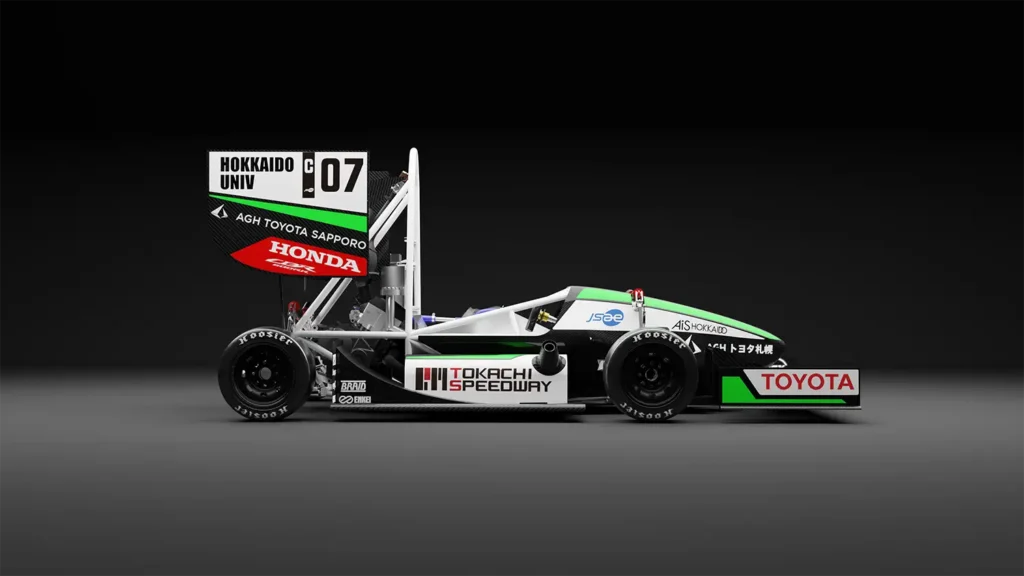 北海道大学 学生フォーミュラチームの2026年マシンのレンダリング画像2